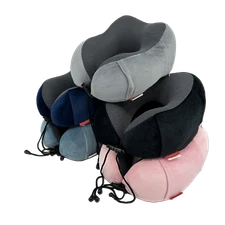 Comfortable Memory Foam Two Tone Neck Pillow Travel Home Car Airplane Train