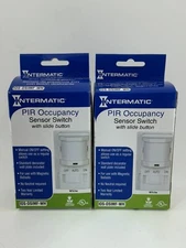 LOT OF 2 - Intermatic IOS-DSIMF-WH Decorator PIR Occupancy Sensor Switch