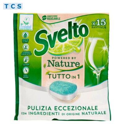 SVELTO Powered by Nature, All-in-1 Tabs für Geschirrspüler, mit Ecolabel, 15 St.