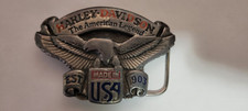 Vintage Harley Davidson Belt Buckle Eagle Wing shield logo H409-WELL WORN