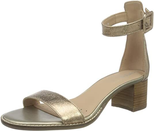 sandales à bride cheville en cuir véritable champagne geox d sozy