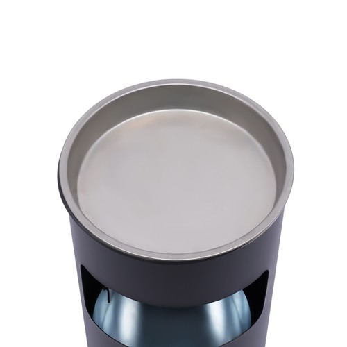 30L Standaschenbecher Edelstahl Aschenbecher mit M??lleimer Hotelbedarf Schwarz - Bild 10 von 24