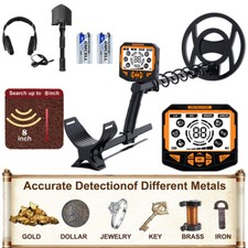 LCD Metal Detector Gold Digger Deep 10" Waterproof Coil With Headphone Backpack