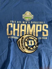 Duke Blue Devils 2023 ACC mens basketball champs t shirt S blue 84 brand