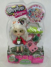 Shopkins Shoppies Sara Muñeca Sushi con Peggy-sushi y Sushanne Accesorios NUEVO