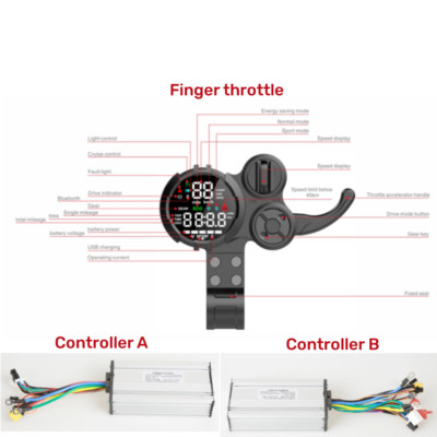 Multifunctional Meter Set with Controller A&B and Finger Throttle