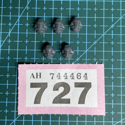 5 Space Marine Intercessor Helme Köpfe Primaris 40k Bits Heresy