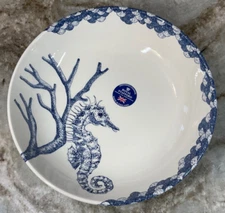 Royal Stafford Pasta Bowls Ocean Blue With Seahorse And Coral. Set Of 2 New.