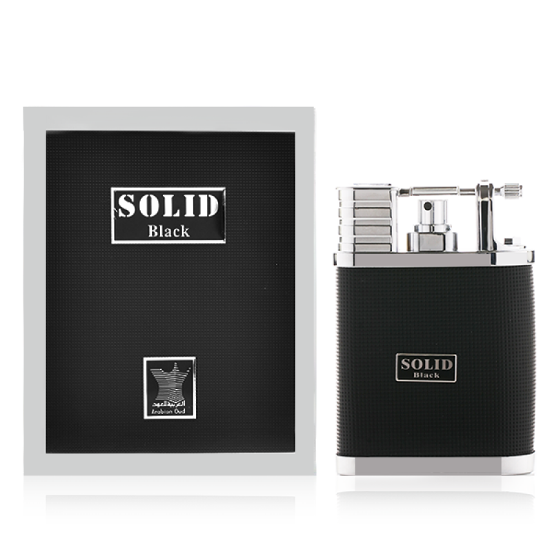 Solid Black by Arabian Oud 100ml Men Western Spray - Free Express