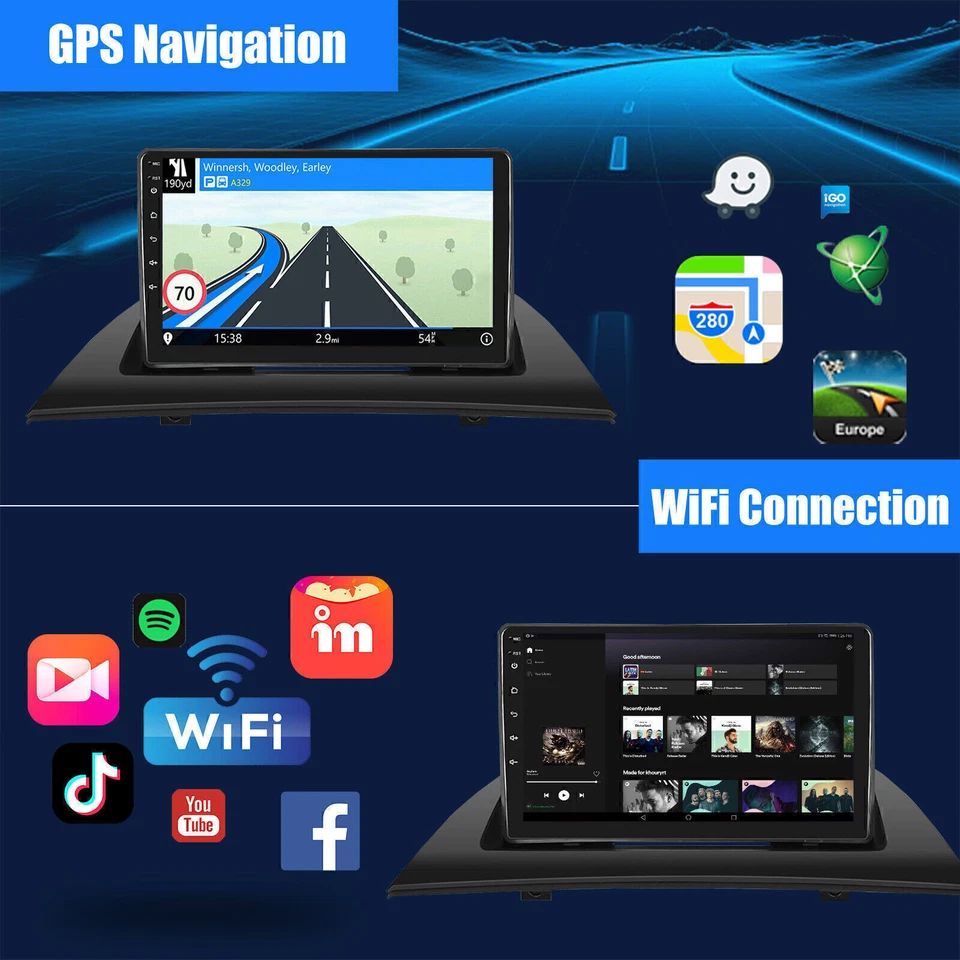 Apple CarPlay For BMW X3 2004-2012 Car Stereo Radio GPS Navigation FM Android 14 - Image 4 of 4