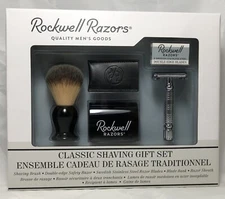Rockwell Razors Travel Value Classic Shaving Gift Set Boxed - RR1 Razor & Brush