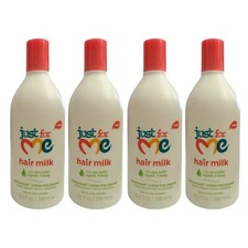 4 Pack Just for Me Natural Hair Milk Sulfate Free Cleanser Shampoo 13.5 oz Shea