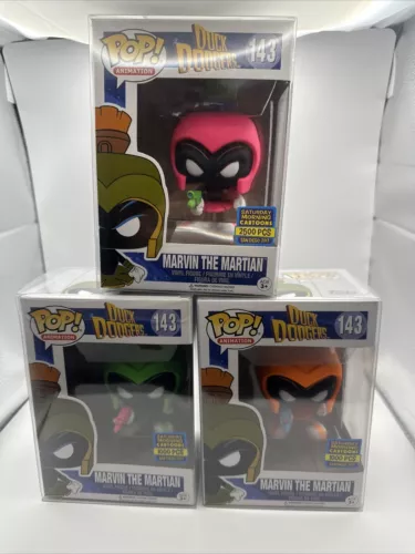 Funko Pop Marvin The Martian Saturday Morning Cartoon SDCC 2017 Set Duck Dodgers