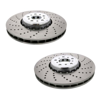 SHW Performance Pair Set of 2 Front 395mm Vent Brake Disc Rotors For BMW F85 F86