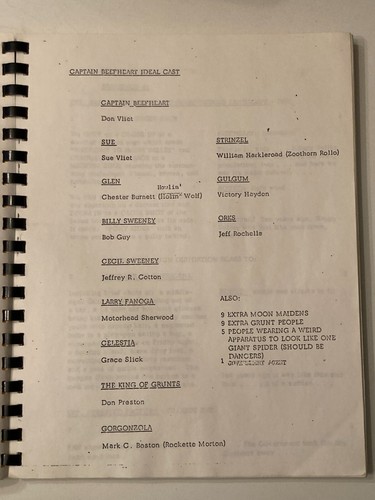 FRANK ZAPPA: CAPTAIN BEEFHEART vs. THE GRUNT PEOPLE! 1969 REVISED MANUSCRIPT~EXC - Picture 3 of 4