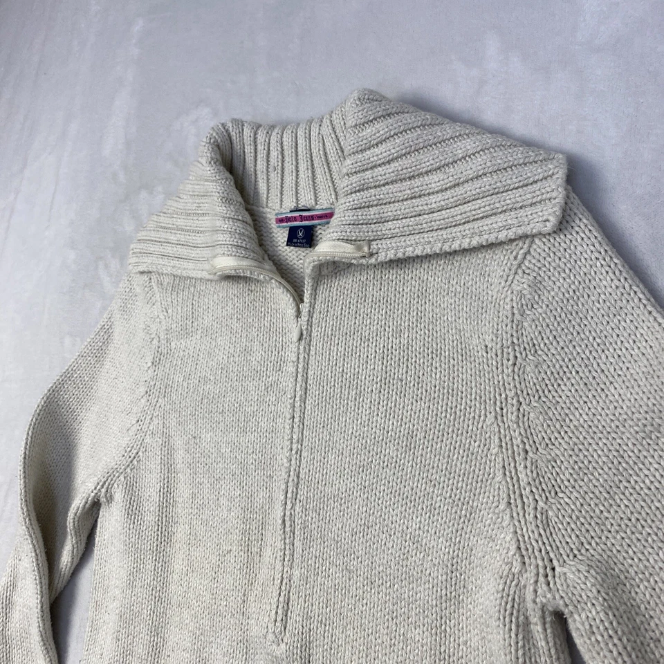 Sudadera Polo Jeans Ralph Lauren Vintage Para Mujer Talla M Y2K 1/2 Cremallera Tejida Foto 3 de 4