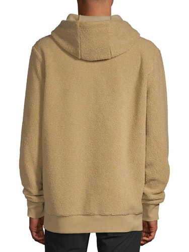 No Boundaries Men's Sherpa Sand Khaki Hoodie Small (34-36) - Bild 3 von 6