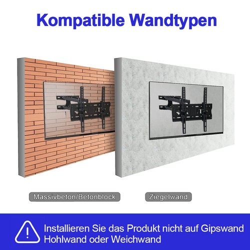 TV Wandhalterung LED LCD 32 – 65 Zoll schwenkbar Wandhalter Fernseher neigbar - Bild 10 von 20