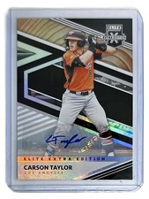 Carson Taylor 2020 Elite Extra Edition #137 Rookie Card Auto - TB Rays