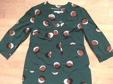 BODEN green pattern molly Top  size 8. NEW  WA742 scoop neck