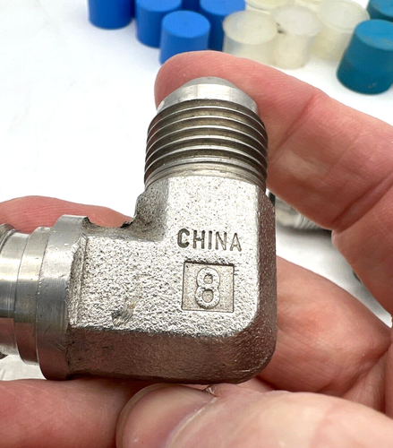 Lot 9 Variety of SWAGELOK 1/2" Tube NPT Pipe SAE Fittings SS 316 Bulkhead Elbows - Picture 16 of 16
