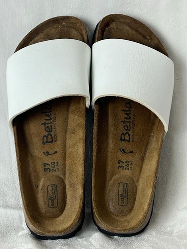 Sandalias Betula para mujer Reggae BirkoFlor estrechas sin cordones plantilla suave blancas talla 6-6,5 - Imagen 5 de 10