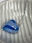 Murano Glass Bead & Sterling Silver Pendant Necklace