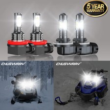 4PCS For Arctic Cat Bearcat Jaguar Z1 TZ1 H11 H8 + 881 862 LED Headlight Bulb