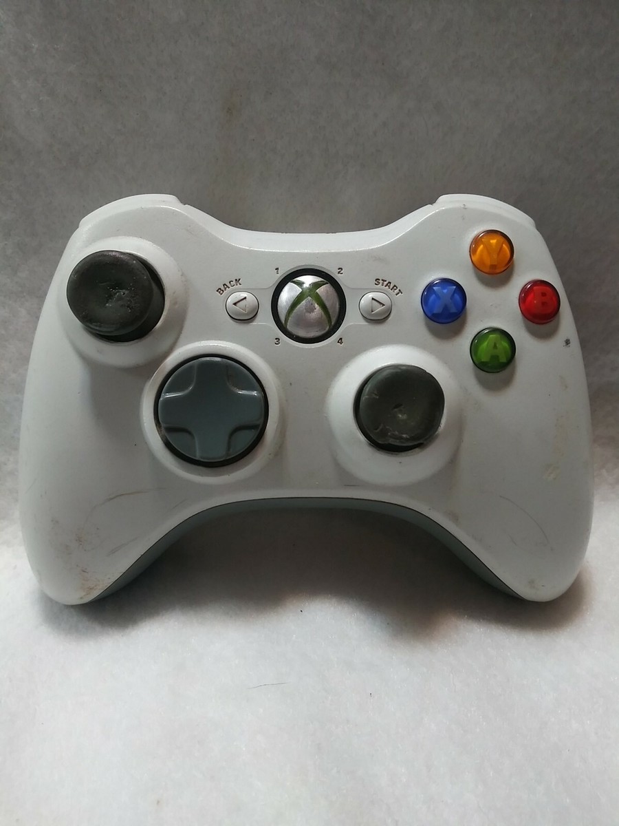 X　BOX Xbox 360 WHITE Wireless Controller X807968-001 TESTED