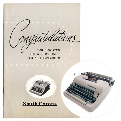 Smith Corona Clipper Typewriter Instruction Manual Repro User Antique Vtg