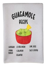 Guacamole Dip Aperitivo Receta Sublimación 16"x24" Waffle Toalla Triple wwt-047