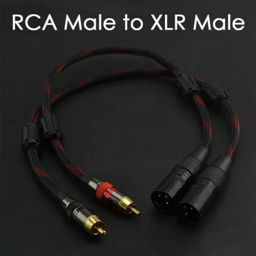 Coppia Cavo Segnale Audio HiFi Rame RCA a XLR Femmina/Maschio per MIC/Amplificatore - Foto 6 di 22
