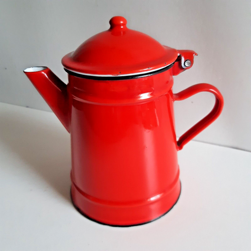 Cafetière Tôle Emaillée Ancienne Vintage Art de Table Déco Collection Années 40 - Photo 1 sur 6