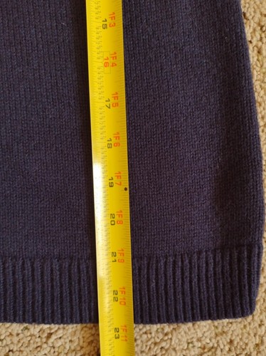 Talbots Petite Women's Lambswool Blend Raglan Sweater Size Large Petite Blue - Picture 10 of 12