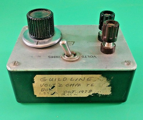 CAJA DE PRUEBA DE VOLTIOS-OHM GUILDLINE INSTRUMENTS DE COLECCIÓN DÉCADA DE 1970 - Imagen 2 de 8