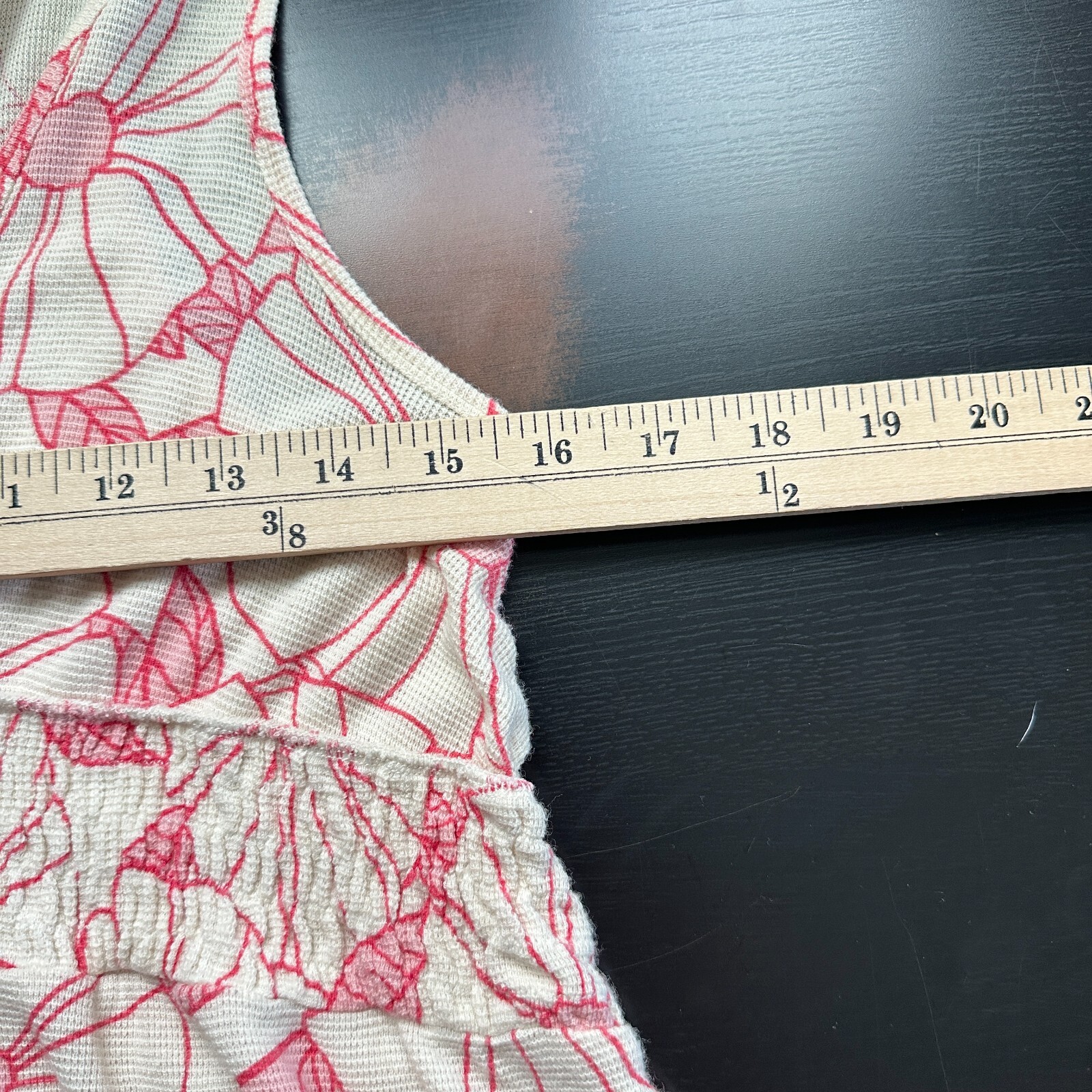 VTG Old Navy Tank Top Large Women Y2K Babydoll Floral Empire Waist Beige