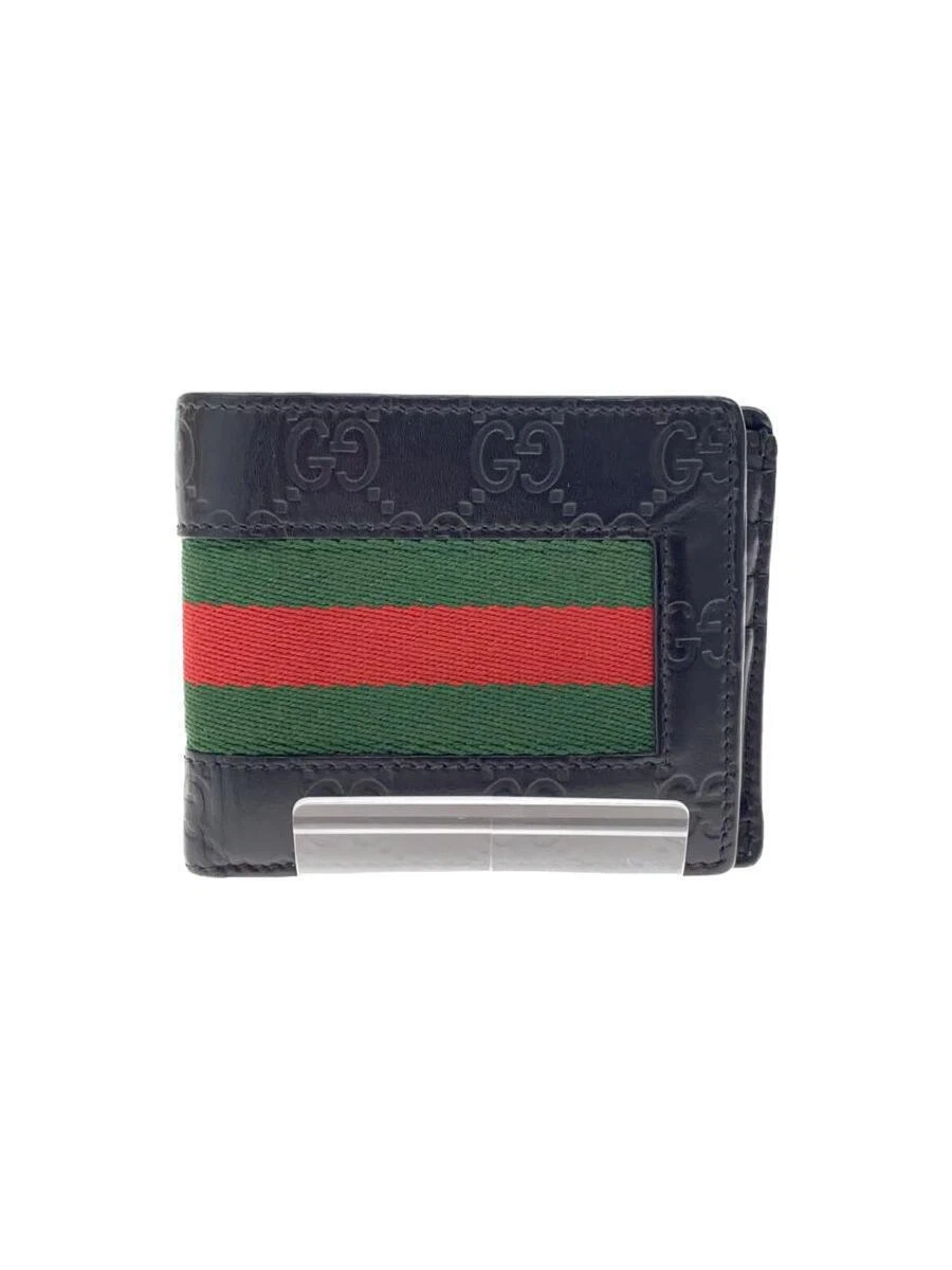 Portefeuille GUCCI 2 plié_Web_GG Supreme / Cuir / BLK / Homme