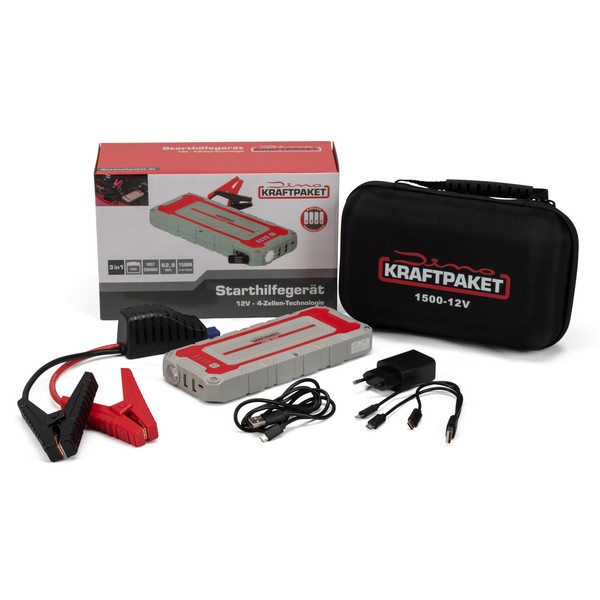 Dino Kraftpaket 136150 12V StarthilfegeräT 3In1 500A (1500A) 1700Mah + Powerbank-image