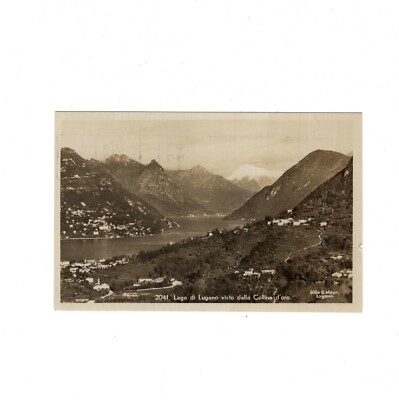 Postcard Lake Lugano vist dalla Collina d'oro - 1938