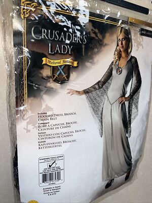 Crusader's Lady Medieval Woman Maiden Fancy Dress Up Halloween Adult Costume