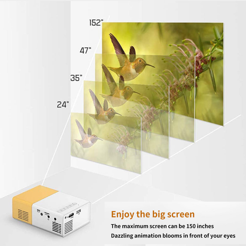 LED Mini Projector Portable 1080P Home Cinema Pocket Projector Party Theater - Picture 18 of 19