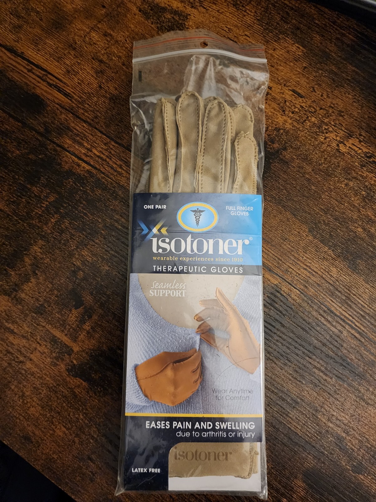 Compression Glove Full Finger SZ Med Isotoner Rt.Hand Arthritis, Carpal