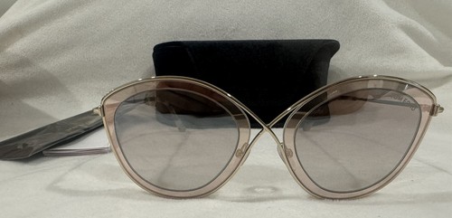 TOM FORD Sunglasses AUTHENTIC Sascha Ft0604/s TF604 Rose Gold Pink Havana Brown - Picture 5 of 13