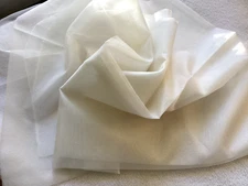 Antique White 100% Sheer Silk Voile Fabric 43” Wide By the Yard