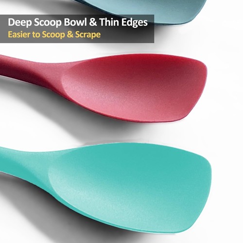 Upgrade Silicone Spatula Spoon Set Heat-Resistant Nonstick Baking Scrapers 3pcs - Picture 3 of 9