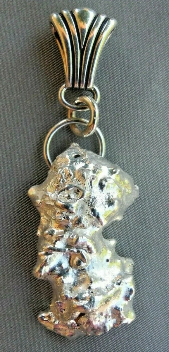 Sterling silver nugget pendant deals
