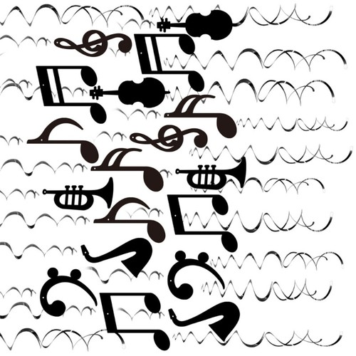Musical Note Whirl Cutout Spirals Decorations For Music Theme Party Decoration - Picture 7 of 8