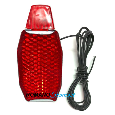 GALVANIZED METAL REAR FENDER BICYCLE LIGHT WITH WIRE CM.200