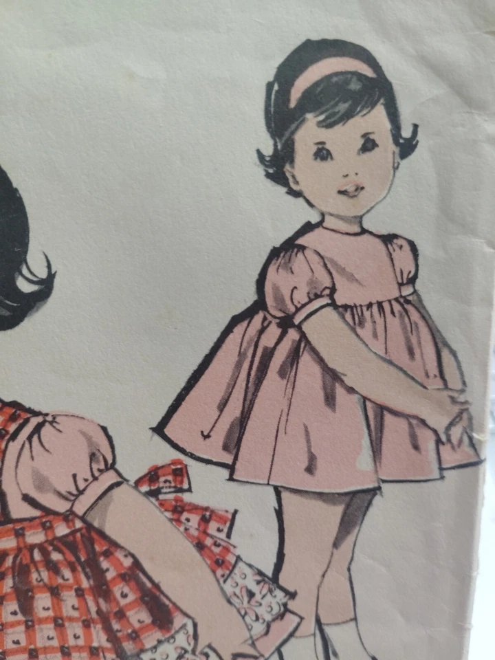 Dress Pinafore Apron 3 3T Girls Advance 2741 Sewing Pattern UC VTG Easy Babydoll - Image 4 of 4