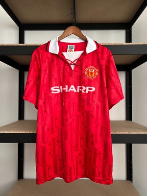Manchester United Score Draw Retro Replica Football Soccer Jersey
